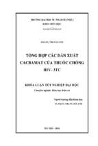 Tổng hợp các dẫn xuất cabamat của thuốc chống hiv 3tc