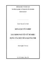 Xác định nguyên tử số hiệu dụng của một số loại polyme