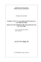Study on low temperature oxydation of vocs by catalysis