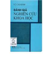 đánh giá nghiên cứu khoa học