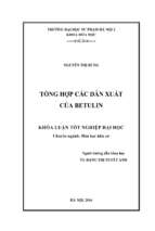 Tổng hợp các dẫn xuất của betulin