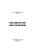 Hành chính nhà nước trong xu thế toàn cầu hóa