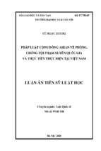Pháp luật cộng đồng asean về phòng, chống tội phạm xuyên quốc gia và việc thực hiện tại việt nam