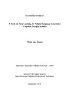 A study on deep learning for natural language generation in spoken dialogue systems