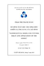 Mathematical model for control relay and application of the model