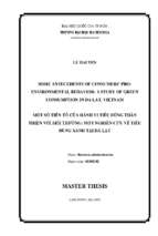 Some antecedents of consumers' pro environmental behavior a study of green consumption in da lat, vietnam