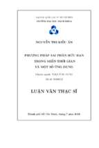 Phương pháp sai phân hữu hạn trong miền thời gian và một số ứng dụng