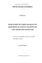 đánh giá hiệu quả trong giai đoạn vận hành những dự án được cấp chứng chỉ công trình xanh tại việt nam