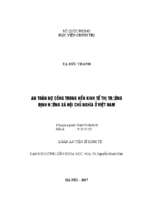 An toàn nợ công trong nền kinh tế thị trường định hướng xã hội chủ nghĩa ở việt nam