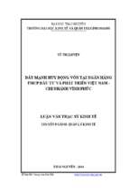 đẩy mạnh huy động vốn tại ngân hàng thương mại cổ phần đầu tư và phát triển việt nam  chi nhánh vĩnh phúc