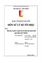 Mã hóa, truyền và giải mã tín hiệu âm thanh  thời gian thực trên matlab 