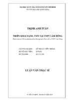 Development of telecommunication management network at vnpt lam dong
