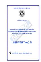 đánh giá thực trạng và đề xuất giải pháp thực hiện xây dựng nông thôn mới trên địa bàn huyện hoài đức thành phố hà nội