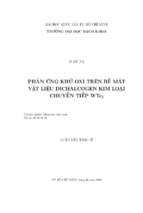 Phản ứng khử oxi trên bề mặt vật liệu dichalcogen kim loại chuyển tiếp wte2 
