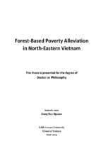 Forest based poverty alleviation in north eastern vietnam