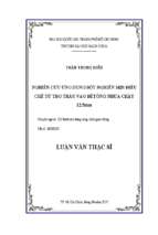 Nghiên cứu ứng dụng bột nghiền mịn điều chế từ tro trấu vào bê tông nhựa chặt 12.5mm
