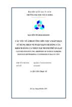 Factors influencing adoption of mobile banking services of personal customers in dalat city