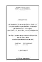 The effects of customer operant resources on their perceived value and word of mouth a study in healthcare services at lam dong