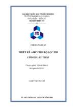 Thiết kế asic cho bộ lọc fir công suất thấp 