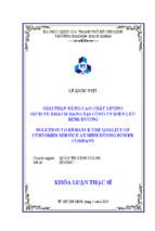 Solution to enhance the quanlity of customer service at binh duong power company