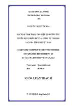 Solutions to improve the effectiveness of employee recruitment at sg sagawa express viet nam, llc