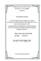 Factors influencing the intention to use e learning in vietnam an empirical investigation in online english learning community