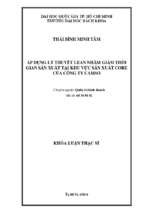 áp dụng lý thuyết lean nhằm giảm thời gian sản xuất tại khu vực sản xuất core của công ty camso 