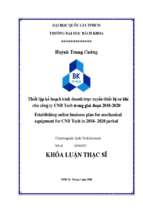 Thiết lập kế hoạch kinh doanh trực tuyến thiết bị cơ khí cho công ty cnb tech trong giai đoạn 2018 2020