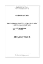 Phân tích định giá ipo tại công ty cổ phần thương mại nguyễn kim