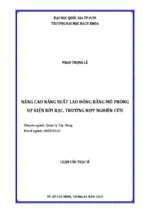 Nâng cao năng suất lao động bằng mô phỏng sự kiện rời rạc trường hợp nghiên cứu