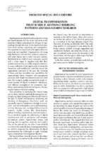 Digital transformation what is new if anything emerging patterns and management research