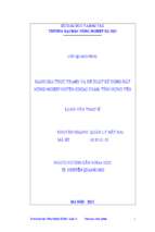 đánh giá thực trạng và đề xuất sử dụng đất nông nghiệp huyện khoái châu, tỉnh hưng yên