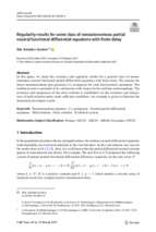Regularity results for some class of nonautonomous partial neutral functional differential equations with finite delay