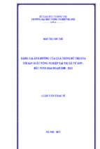 đánh giá ảnh hưởng của quá trình đô thị hoá tới sản xuất nông nghiệp tại thị xã từ sơn bắc ninh giai đoạn 2008 2012