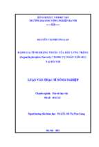 đánh giá tính kháng thuốc của rầy lưng trắng (sogatella furcifrea horvath) trong vụ xuân năn 2011 tại hà nội