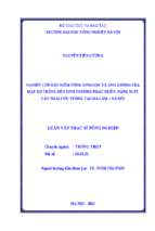 Nghiên cứu đặc điểm nông sinh học và ảnh hưởng của mật độ trồng đến sinh trưởng phát triển, năng suất cây ngải cứu trồng tại gia lâm   hà nội