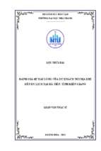đánh giá sự hài lòng của du khách nội địa khi đến du lịch tại hà tiên, tỉnh kiên giang 