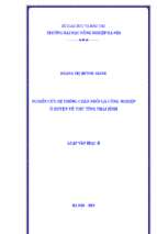 Nghiên cứu hệ thống chăn nuôi gà công nghiệp ở huyện vũ thư tỉnh thái bình
