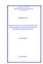 Nghiên cứu vai trò của các tổ chức chính trị   xã hội trong thực hiện chương trình xây dựng nông thôn mới tại huyện văn lâm, tỉnh hưng yên