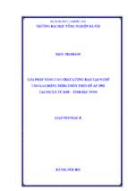 Giải pháp nâng cao chất lượng đào tạo nghề cho lao động nông thôn theo đề án 1956 tại thị xã từ sơn tỉnh bắc ninh