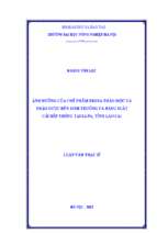 ảnh hưởng của chế phẩm emina thảo mộc và thảo dược đến sinh trưởng và năng suất cải bắp trồng tại sa pa tỉnh lào cai