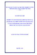 Nghiên cứu thành phần sâu, bệnh hại thuốc lá, ảnh hưởng của nhiệt độ đến thời gian phát dục của sâu xanh (heliothis assulta guenee) biện pháp phòng trừ vụ xuân 2011 tại lạng sơn