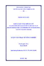 đánh giá một số đắc điểm dịch tễ của hội chứng rối loạn hô hấp và sinh sản ở lợn(prorcine respiratiory and reproductive syndrome prrs) tại tỉnh thái bình năm 2010