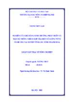 Nghiên cứu khả năng sinh trưởng, phát triển và mật độ trồng thích hợp của một số giống vừng vụ hè thu tại huyện vĩnh lộc, tỉnh thanh hoá