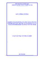 Nghiên cứu ảnh hưởng của thức ăn có bổ sung enzyme đến tăng trưởng và tỷ lệ sống của cá tầm (acipenser baeri) giai đoạn thương phẩm