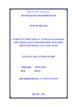 Nghiên cứu tuyển chọn các tổ hợp lúa lai hai dòng mới và đánh giá đặc điểm sinh trưởng phát triển một số dòng bố mẹ tại gia lâm   hà nội