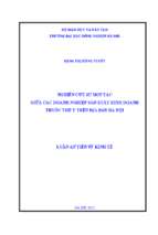 Nghiên cứu sự hợp tác giữa các doanh nghiệp sản xuất kinh doanh thuốc thú y trên địa bàn hà nội