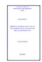 Nghiên cứu giải pháp sản xuất và tiêu thụ tinh lợn giống ở trung tâm truyền tinh nhân tạo lợn tỉnh hưng yên
