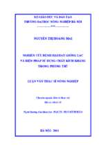 Nghiên cứu bệnh hại hạt giống lạc và biện pháp sử dụng chất kích kháng trong phòng trừ