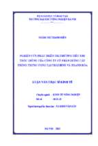 Nghiên cứu phát triển thị trường tiêu thụ thóc giống của công ty cổ phần giống cây trồng trung ương tại thái bình và thanh hoá